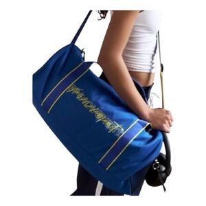 NWT Free People Movement Old Sport Duffle Bag in Blue Buti Logo